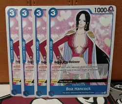 4 x One Piece Card Game - Boa Hancock - Super Pre-Release - ST03-013 - Playset - Image 1