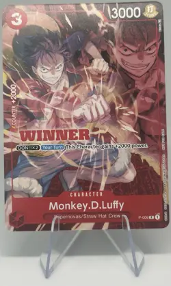 Monkey.D.Luffy - Winner Pack Vol. 1 PR One Piece Promotion Cards P-006 NM - Image 1