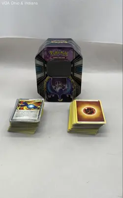 Lot Of Pokemon Cards w Legends of Alola Tin Featuring Lunala-GX - Image 1