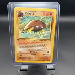 Pokemon TCG Kabuto Fossil 1st Edition Common Card 50/62 LP - Image 1