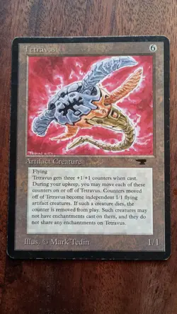 Magic the Gathering Antiquities Tetravus Card Near Mint Condition - Image 1
