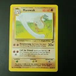 Marowak 52/130 - VINTAGE WOTC POKEMON CARD- BASE SET 2 - NM/M - Image 1
