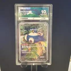 Snorlax 181/165 Sv2a: Pokemon Card 151 Holo (Japanese) perfect sub grades - Image 1