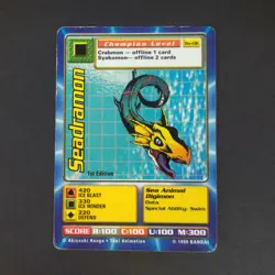 Digimon Card: Seadramon 1st Edition Bo-06 - Image 1