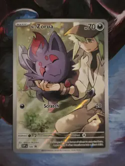 N's Zorua 189 SVP Journey Together Black Star Promo Holo Pokemon Card - Image 1