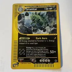 Pokemon-Tyranitar-RARE HOLO-66/165,Reverse Holo Card, Expedition Set - Image 1