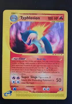 Lotto Carte Pokemon Typhlosion Expedition 65/165 Non Holo Rare Card Vintage Exc - Image 1