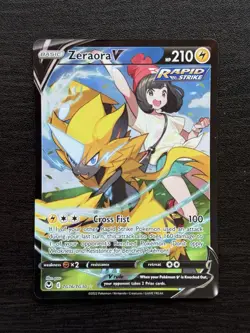 Zeraora V TG16/TG30 Silver Tempest Full Art Ultra Rare Holo Pokemon Card NM - Image 1