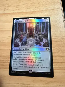 MTG Wilds of Eldraine Commander Throne of Eldraine Foil NM!! - Image 1