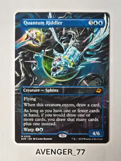 Magic The Gathering MTG #0305 Quantum Riddler Borderless Edge of Eternities EOE - Image 1
