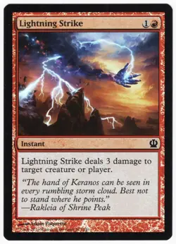 Lightning Strike 2013 Theros FOIL Red Common Instant MTG NM AZ1 - Image 1
