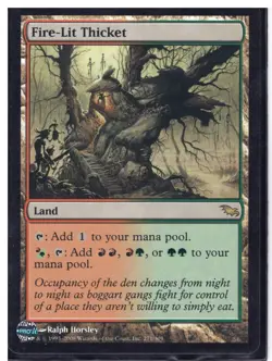 Magic: The Gathering MTG Fire-Lit Thicket Dual Land - Shadowmoor - Near-Mint/NM! - Image 1