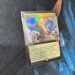 Mtg FOIL Plaza of Heroes (Extended Art) - Dominaria United + Bonus Foils - Image 1