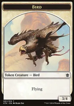 Bird TOKEN x2 Khans of Tarkir 001/013 MtG NM - Image 1