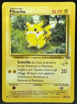 POKEMON~⭐PIKACHU⭐60/64~JUNGLE~W~STAMP~PROMO~ITALIANO~TOPOLINO~PL/PR - Image 1