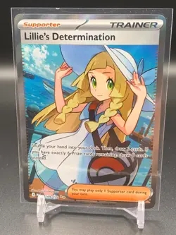 Lillie's Determination 169/132 Mega Evolution Full Art Pokemon NM - Image 1