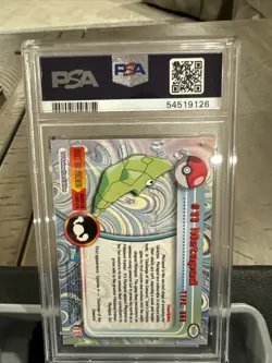 PSA 9 Metapod Topps Chrome #11 Pokemon TV Holo Foil 2000 Graded Mint - Image 2