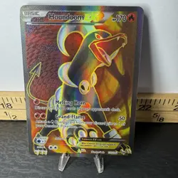 Houndoom EX (Full Art) 153/162 Breakthrough Holo Pokemon TCG (LP) - Image 1