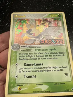 Carte Pokemon Ninjask 13/107 Holo Reverse Stamp Ex Deoxys Gold Or Francais Vf Fr - Image 4
