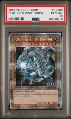 PSA 10 Blue-Eyes White Dragon QCR KC01-EN000 25th Anniversary - Image 1