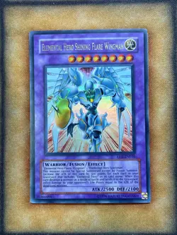 Yugioh Elemental Hero Shining Flare Wingman EEN-EN036 Ultra Rare MP - Image 1
