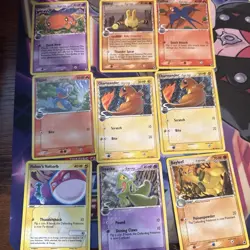 Delta Species / Holon Card Lot of 9 Pokemon Cards Charmander. Owl - Image 1