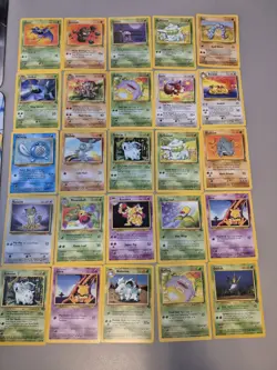 Pokemon TCG Zubat Fossil 57/62 Regular Unlimited Common 25 Card Lot Abra - Image 1