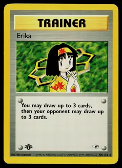 Pokemon Card - Erika Gym Heroes 100/132 Rare 1st Edition - Image 1