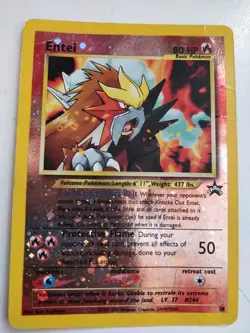 Entei #34 - WOTC Black Star Promo - Pokemon Card Damaged - Image 1