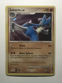 Pokemon Card - Lucario Holo - 3/11 - LP - Trainer Kit - Image 2