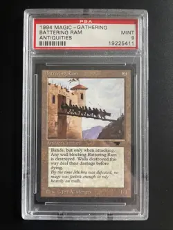 MTG Battering Ram PSA 9 Graded Antiquities 1994 NM - Image 1