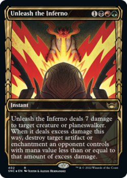Unleash the Inferno - Gilded Foil NM, English MTG New Capenna - Image 1