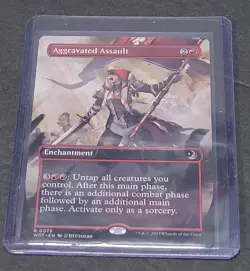 Aggravated Assault(Anime Borderless) Wilds of Eldraine: Enchanting Tales Regular - Image 1