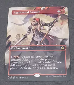 Aggravated Assault(Anime Borderless) Wilds of Eldraine: Enchanting Tales Regular - Image 2