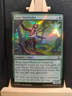 Satyr Wayfinder - Ripple Foil - Modern Horizons 3 Commander - NM (see pics) MTG - Image 1