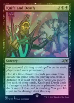 Knife and Death (Galaxy Foil) (UNF) Unfinity - NM - Image 1