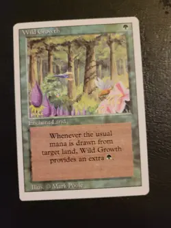 MTG Magic the Gathering Wild Growth (230/306) 3rd Third Green Revised Edition LP - Image 1