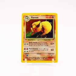 Flareon - 3/64 Jungle NO SYMBOL ERROR Holo Rare Pokemon - LP/MP - Image 1