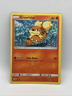 Pokemon TCG - McDonald's Promo 2018 - Growlithe 1/12 Confetti Holo - Image 1