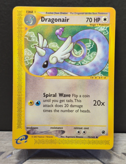 Pokemon TCG Dragonair 75/165 - Expedition 2002 Rare - LP/NM Condition - Image 1