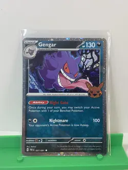 Gengar (Cosmos Holo) 057/091 Trick or Trade Booster 2024 Holo Pokemon - Image 1