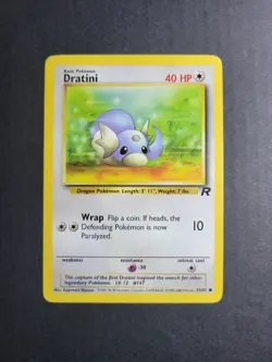 Dratini 53/82 Pokemon TCG Team Rocket Unlimited Regular Common LP - Image 2