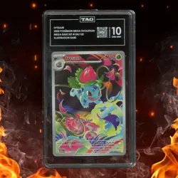 Pokemon Mega Evolution IVYSAUR 134/132 Illustration Rare TAG 10 - Image 1