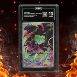 Pokemon Mega Evolution BULBASAUR 133/132 Illustration Rare TAG 10 - Image 1