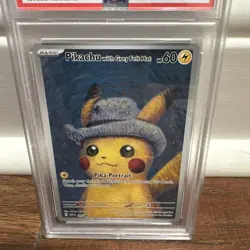 Pokemon Pikachu with Grey Felt Hat Van Gogh Full Art Promo SVP EN 085 PSA 10 - Image 3