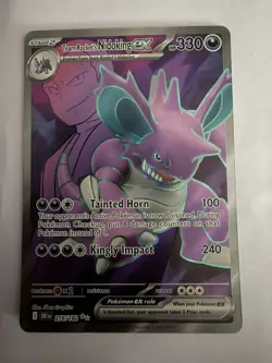 Pokemon TCG Team Rocket's Nidoking ex 216/182 Sv10: Destined Rivals NM/M - Image 1