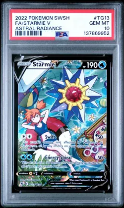 2022 POKEMON SWORD & SHIELD ASTRAL RADIANCE #TG13 FULL ART/ STARMIE V PSA 10 - Image 1