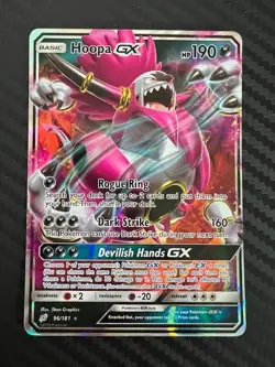 Pokemon TCG Hoopa GX Sun & Moon Team Up 96/181 Holo Ultra Rare VLP - Image 1