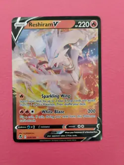 Reshiram V 024/195 SWSH Silver Tempest Ultra Rare Holo Pokemon TCG Full Art - Image 1