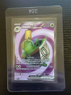 Pokemon TCG Sinistcha EX 189/167 Full Art Twilight Masquerade Holo Ultra Rare - Image 1